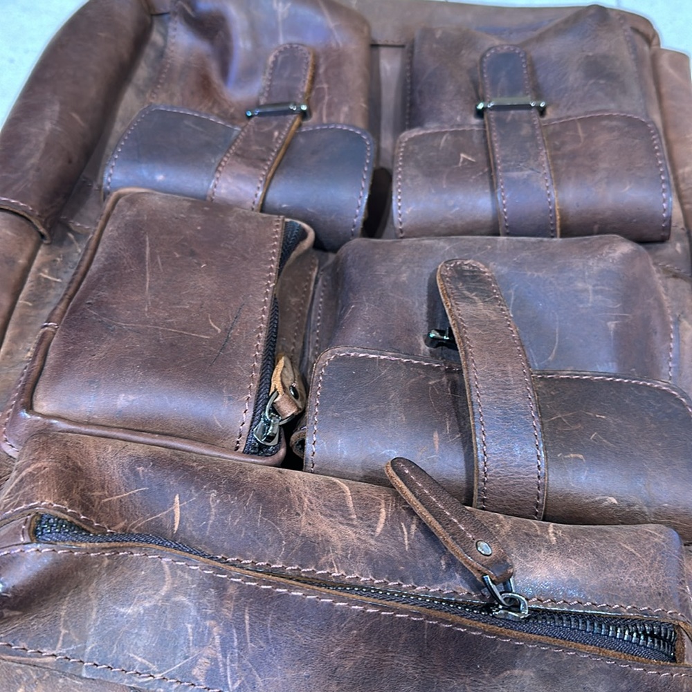 Brown Leather Backpack - image 6